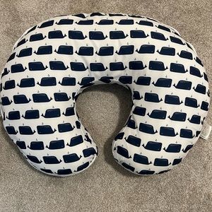 Boppy pillow and extra cover.